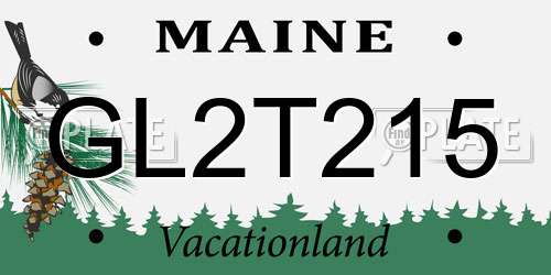 GL2T215 Maine License Plate