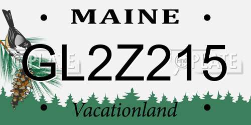 GL2Z215 Maine License Plate