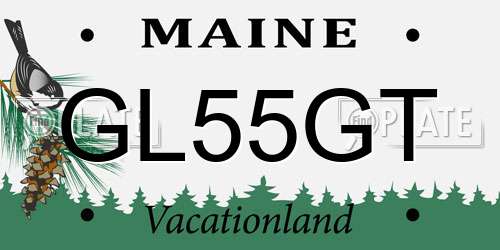 GL55GT Maine License Plate