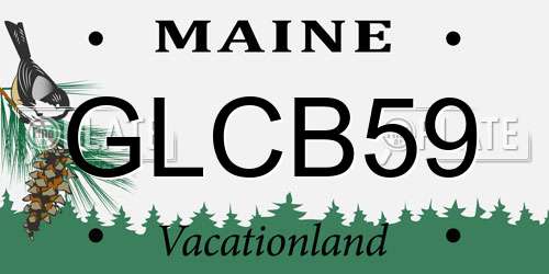 GLCB59 Maine License Plate