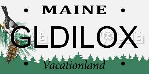GLDILOX Maine License Plate