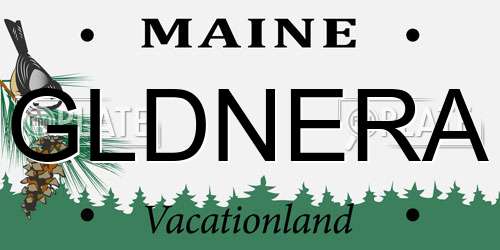 GLDNERA Maine License Plate