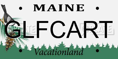 GLFCART Maine License Plate