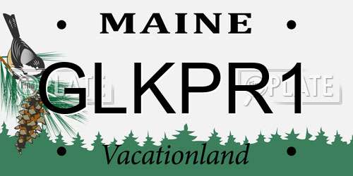 GLKPR1 Maine License Plate