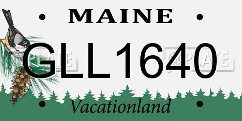 GLL1640 Maine License Plate