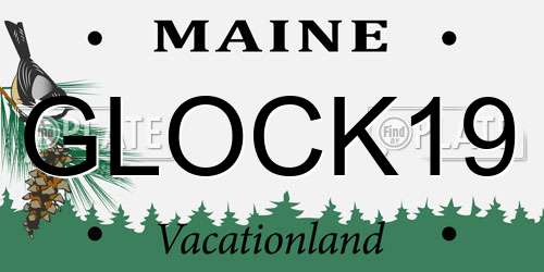 GLOCK19 Maine License Plate