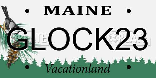 GLOCK23 Maine License Plate