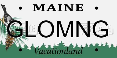 GLOMNG Maine License Plate