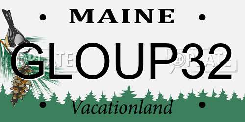 GLOUP32 Maine License Plate