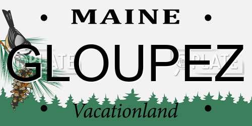 GLOUPEZ Maine License Plate