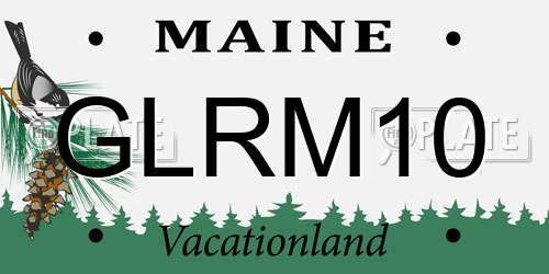 GLRM10 Maine License Plate