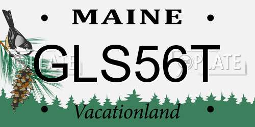 GLS56T Maine License Plate
