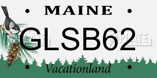 GLSB62 Maine License Plate