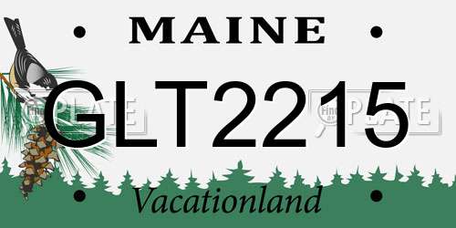 GLT2215 Maine License Plate