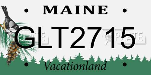 GLT2715 Maine License Plate