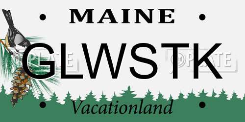GLWSTK Maine License Plate