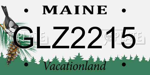 GLZ2215 Maine License Plate