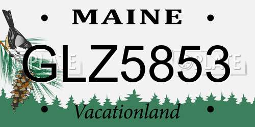 GLZ5853 Maine License Plate