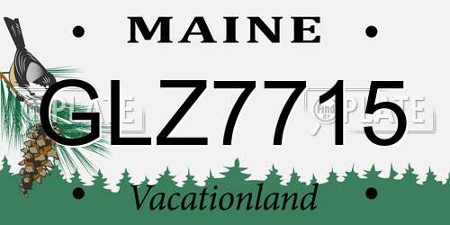 GLZ7715 Maine License Plate