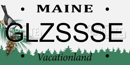 GLZSSSE Maine License Plate