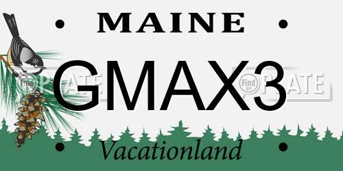 GMAX3 Maine License Plate