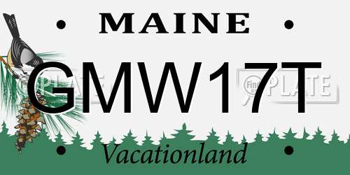 GMW17T Maine License Plate