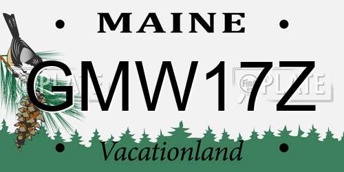 GMW17Z Maine License Plate