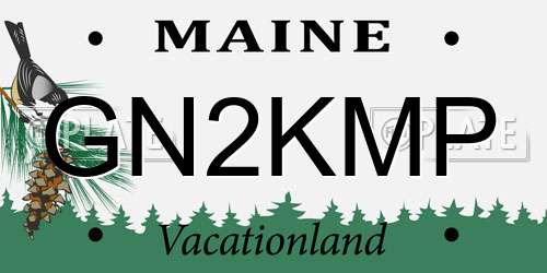 GN2KMP Maine License Plate