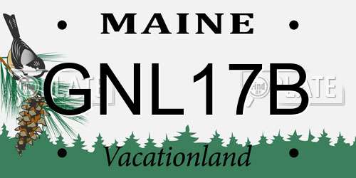 GNL17B Maine License Plate