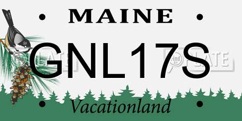 GNL17S Maine License Plate