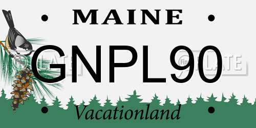 GNPL90 Maine License Plate