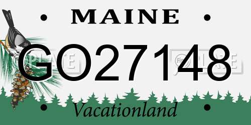GO27148 Maine License Plate