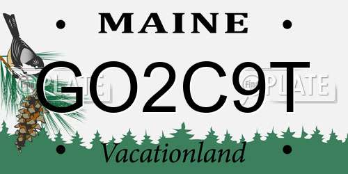 GO2C9T Maine License Plate