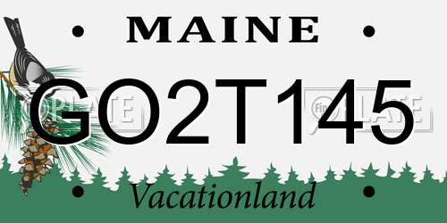 GO2T145 Maine License Plate