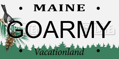 GOARMY Maine License Plate