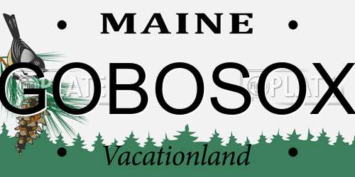 GOBOSOX Maine License Plate