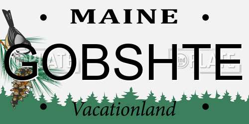 GOBSHTE Maine License Plate