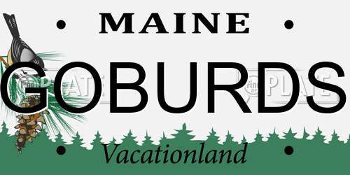 GOBURDS Maine License Plate