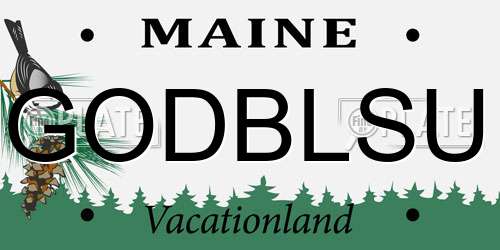 GODBLSU Maine License Plate