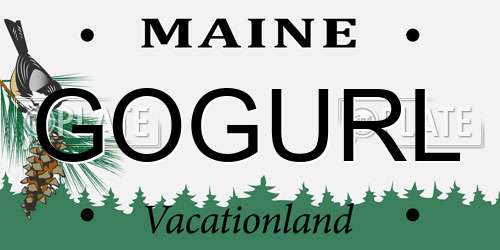 GOGURL Maine License Plate