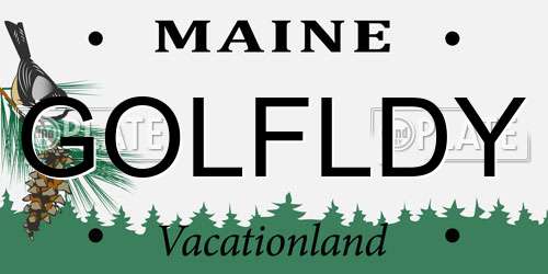GOLFLDY Maine License Plate