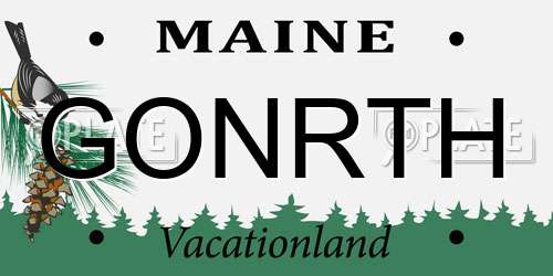GONRTH Maine License Plate