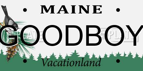 GOODBOY Maine License Plate
