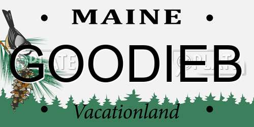 GOODIEB Maine License Plate
