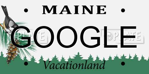 GOOGLE Maine License Plate