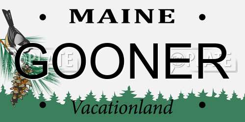 GOONER Maine License Plate