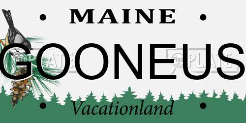 GOONEUS Maine License Plate