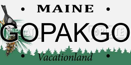 GOPAKGO Maine License Plate