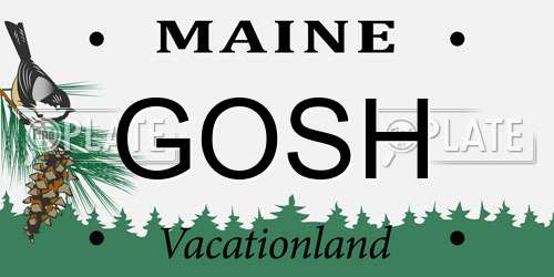 GOSH Maine License Plate