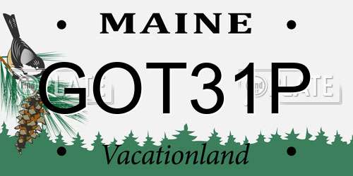 GOT31P Maine License Plate